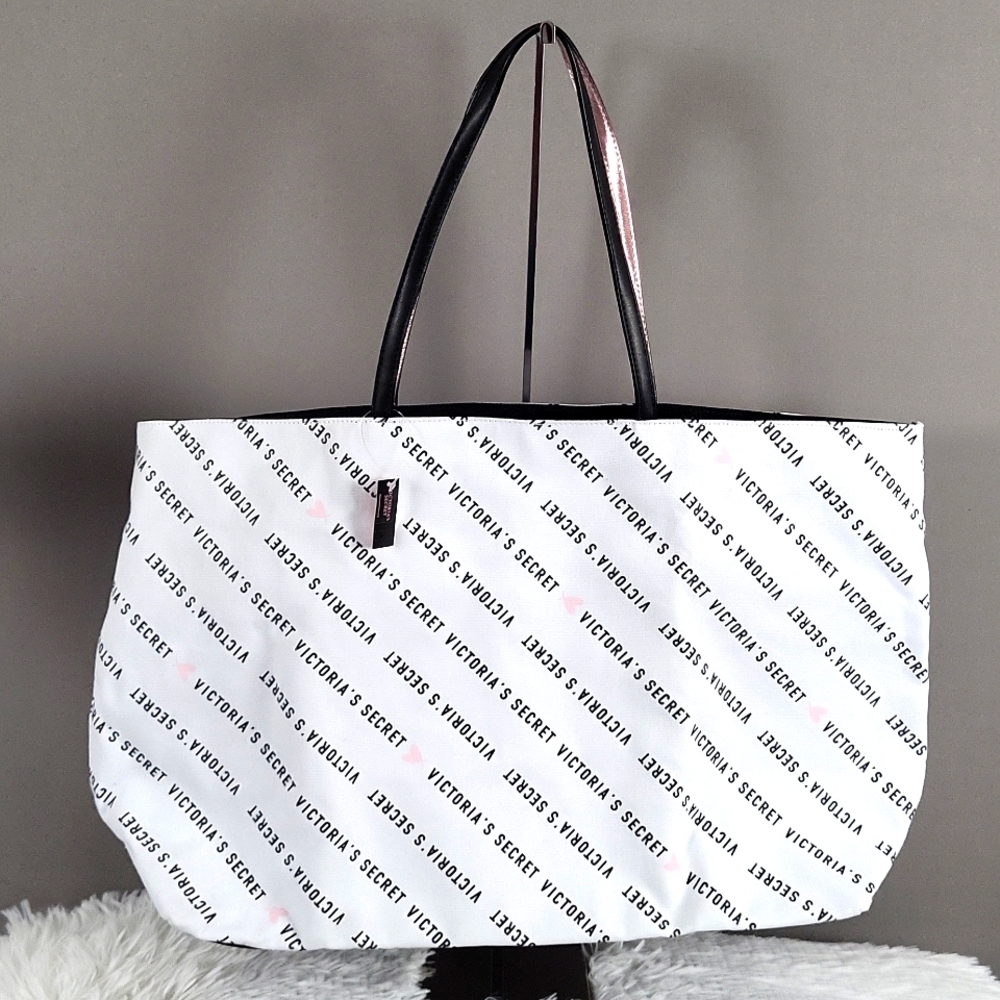 Victoria's Secret Signature Print Extra Large Shoulder Tote Bag, NEW!